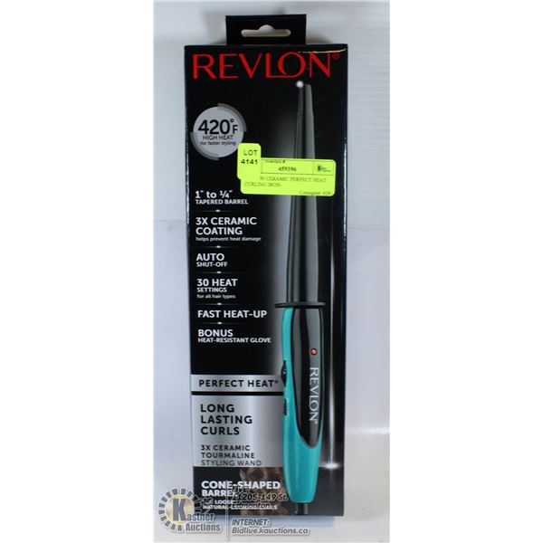 REVLON CERAMIC PERFECT HEAT CURLING IRON-