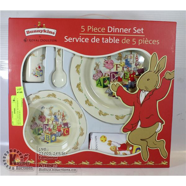 ROYAL DOULTON "BUNNYKINS" 5 PIECE DINNER SET-