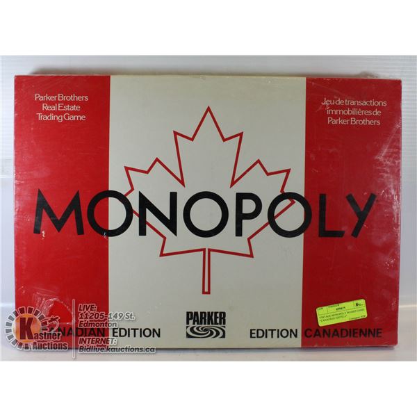 VINTAGE MONOPOLY BOARD GAME- "CANADIAN EDITION"