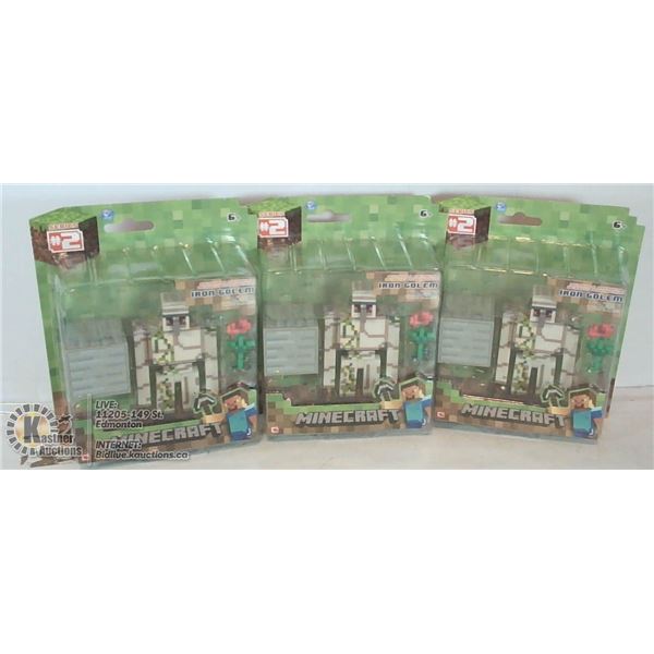 LOT OF 3 MINECRAFT FIGURES