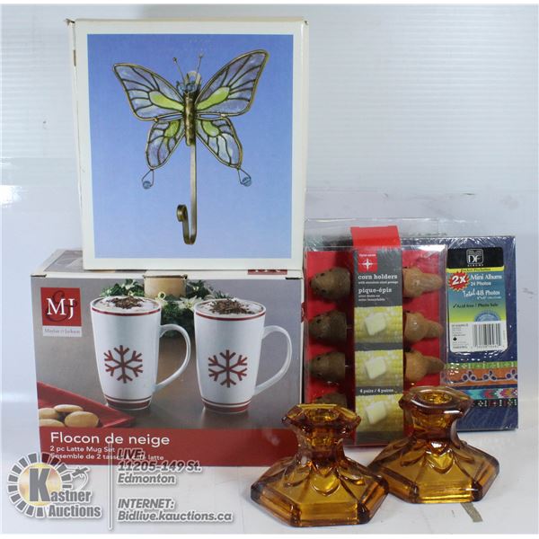 SET OF BEAVER CORN HOLDERS, BUTTERFLY HOOK, 2 -