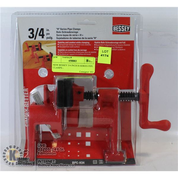 NEW BESSEY 3/4 INCH H-SERIES PIPE CLAMPS -