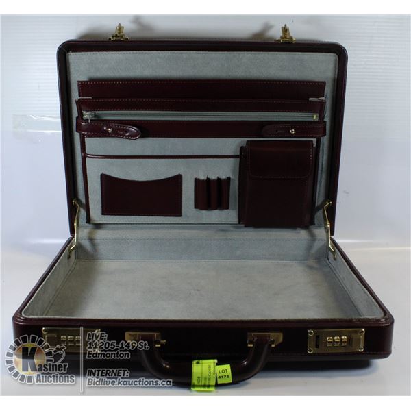 LEATHER BRIEFCASE- COMBINATION IS 000, CAN BE