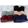 FLAT OF 6 LACE BRALETTES SIZE SMALL - MEDIUM