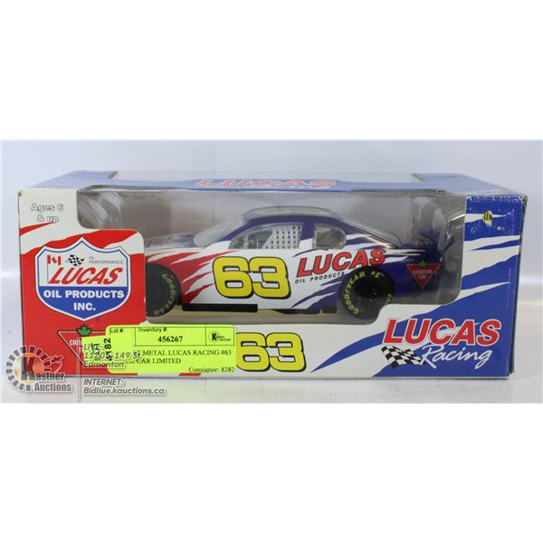 DIECAST METAL LUCAS RACING #63 STOCK CAR LIMITED