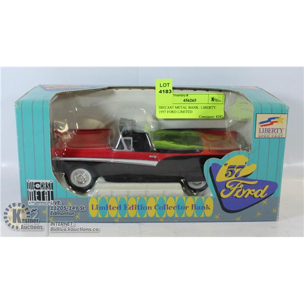 DIECAST METAL BANK- LIBERTY 1957 FORD LIMITED