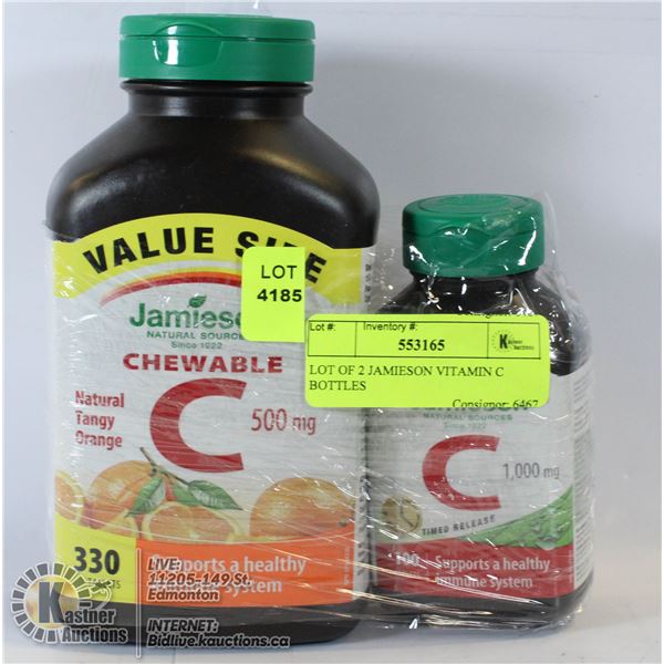 LOT OF 2 JAMIESON VITAMIN C BOTTLES