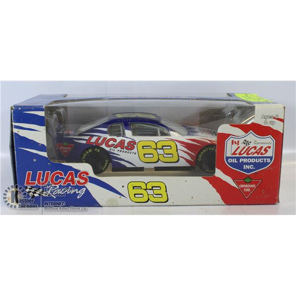 DIECAST METAL LUCAS RACING #63 STOCK CAR LIMITED