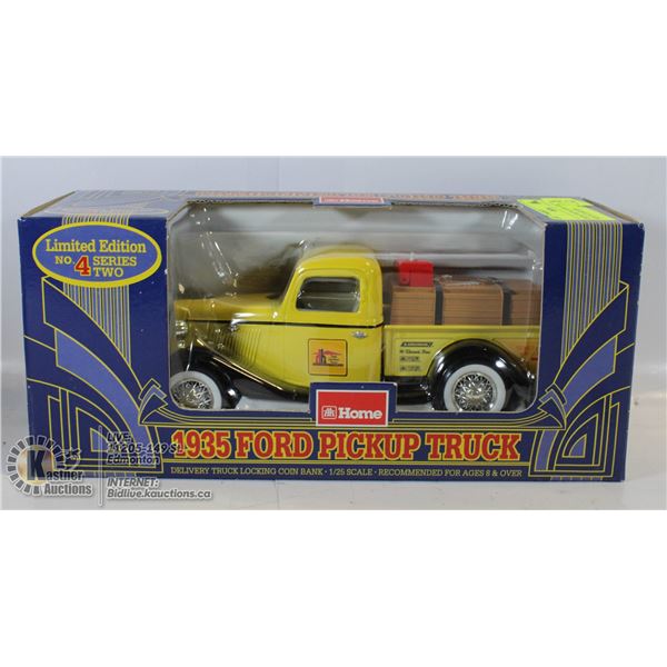 DIECAST METAL BANK- 1935 FORD PICKUP LTD EDITION