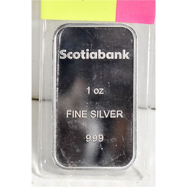 1 TROY OUNCE .999 SILVER BAR