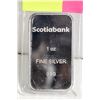 1 TROY OUNCE .999 SILVER BAR
