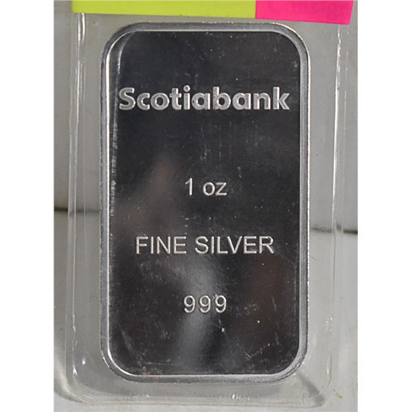 1 TROY OUNCE .999 SILVER BAR