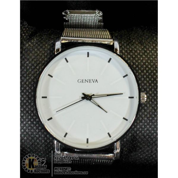 NEW MENS GENEVA WATCH QUARTZ MOVEMENT