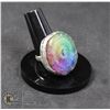 Image 1 : #55-NATURAL RAINBOW SOLAR QUARTZ RING SIZE 8