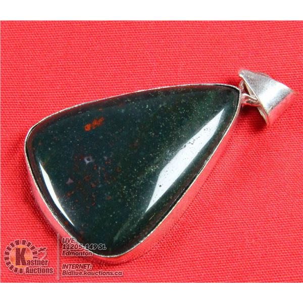 #183- NATURAL BLOODS STONE PENDANT