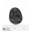 Image 1 : #281-NATURAL BLACK OBSIDIAN BUDDHA PENDANT