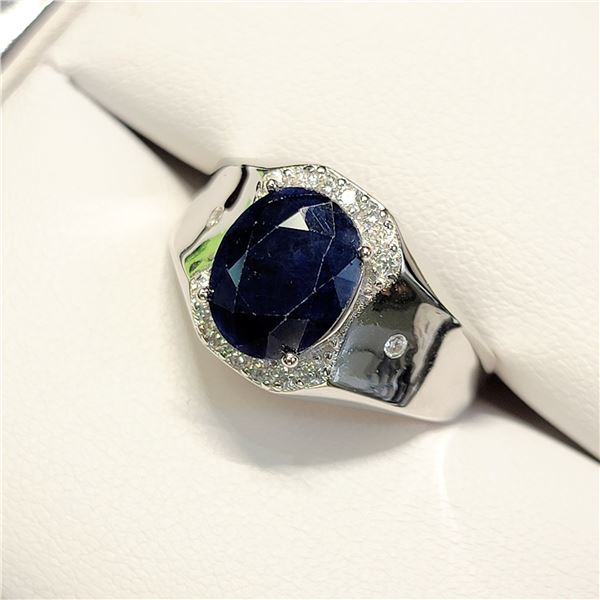 MZ7-19 SILVER SAPPHIRE RING