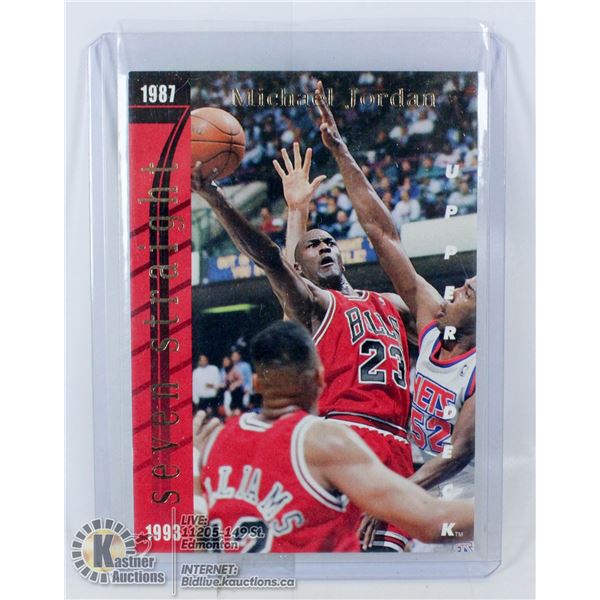 1993 MICHAEL JORDON - WILT CHAMERLAIN INSERT CARD