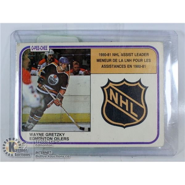 1981  OPC GRETZKY ASSIST LEADER CARD
