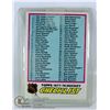 Image 1 : TOPPS CHECKLIST 1978 UNMARKED HOCKEY CARD