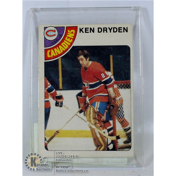 KEN DRYDEN HOCKEY CARD OPC 1978