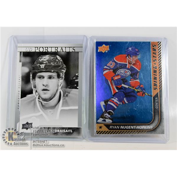 2 UPPERDECK INSERTS (DRAISAITL AND NUGGENT