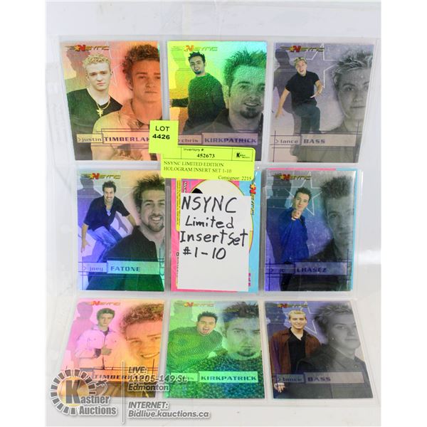 NSYNC LIMITED EDITION HOLOGRAM INSERT SET 1-10