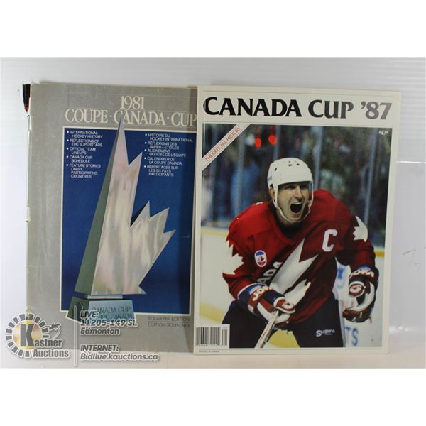 2-CANADA CUP SOVENIER HISTORY MAGS (1981 AND