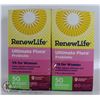 Image 1 : LOT OF 2 RENEWLIFE FLORE PROBIOTIC VS FOR WOMAN