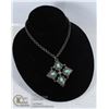 Image 1 : PEWTER AND TURQUOISE NECKLACE