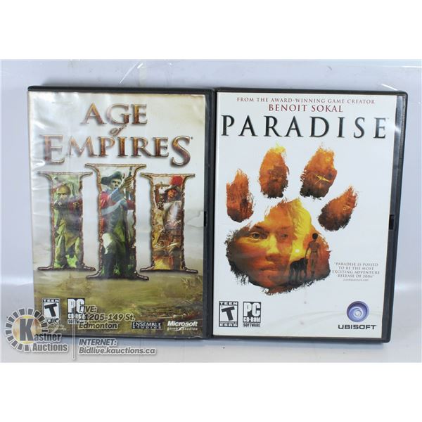 LOT OF 2 CLASSIC PC GAMES - AGE OF EMPIRES