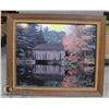 Image 1 : FRAMED PICTURE OF COVERED BRIDGE