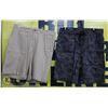 Image 1 : 2 PAIRS OF SIZE 32 SHORTS GREY AND BEIGE