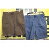 Image 1 : 2 PAIRS OF SHORTS SIZE 34 BROWN AND BLUE