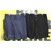 Image 1 : 2 PAIRS OF SHORTS SIZE 34 BLUE AND BLACK