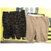 Image 1 : 2 PAIRS OF SHORTS SIZE 36 BEIGE AND BROWN