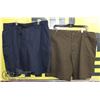 Image 1 : 2 PAIRS OF SHORTS SIZE 38 BROWN AND BLUE
