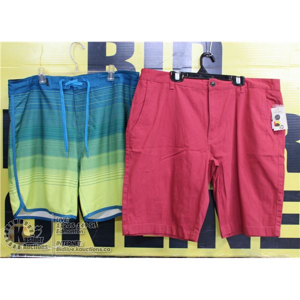 2 PAIRS OF SHORTS SIZE 36 SWIM TRUNKS