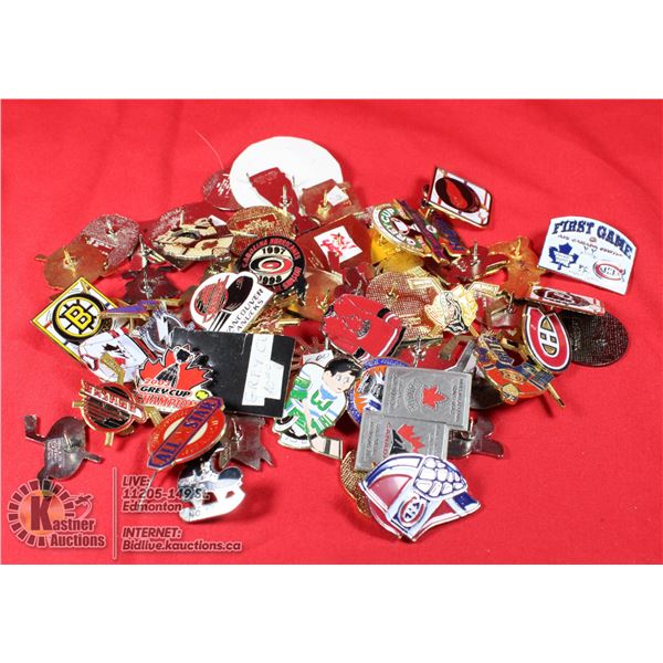 NHL COLLECTORS LAPEL PINS COLLECTION