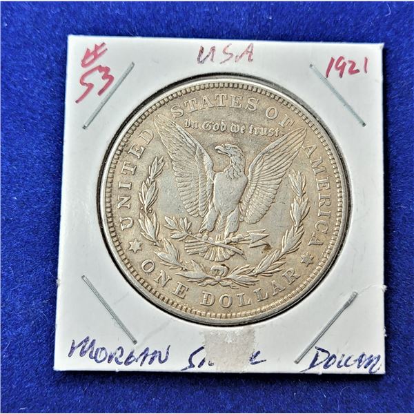 3)  US $1.00 MORGAN SILVER DOLLAR