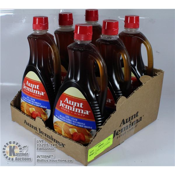 CASE W/6 750ML X AUNT JEMIMA SYRUP LITE