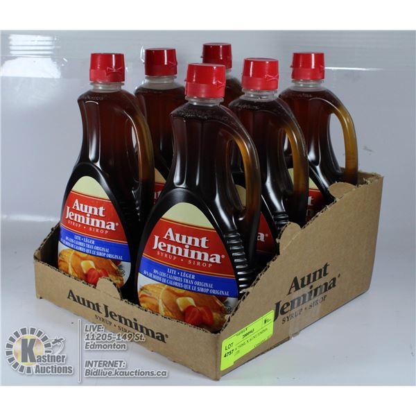 CASE W/6 750ML X AUNT JEMIMA SYRUP LITE