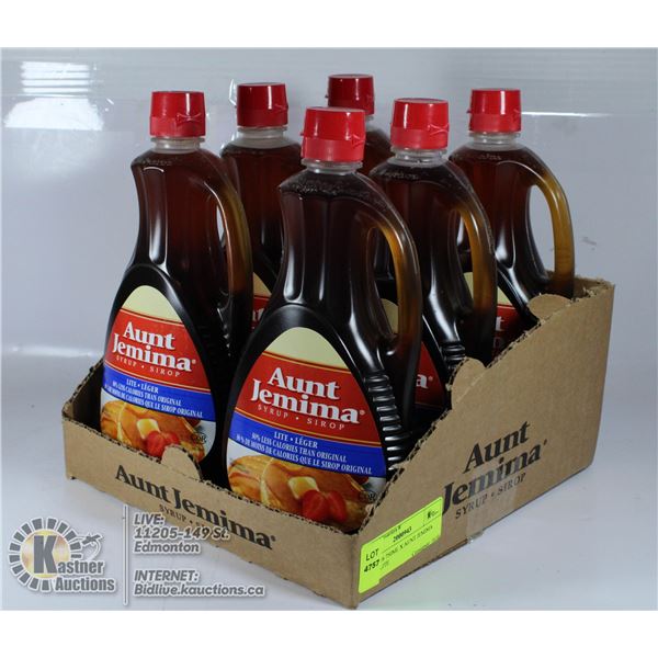 CASE W/6 750ML X AUNT JEMIMA SYRUP LITE