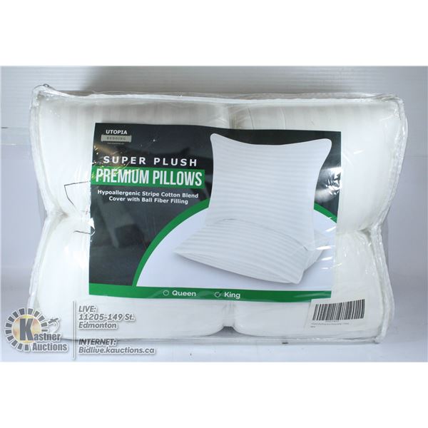 SUPER PLUSH PREMIUM PILLOWS - KING SIZE TWO PACK