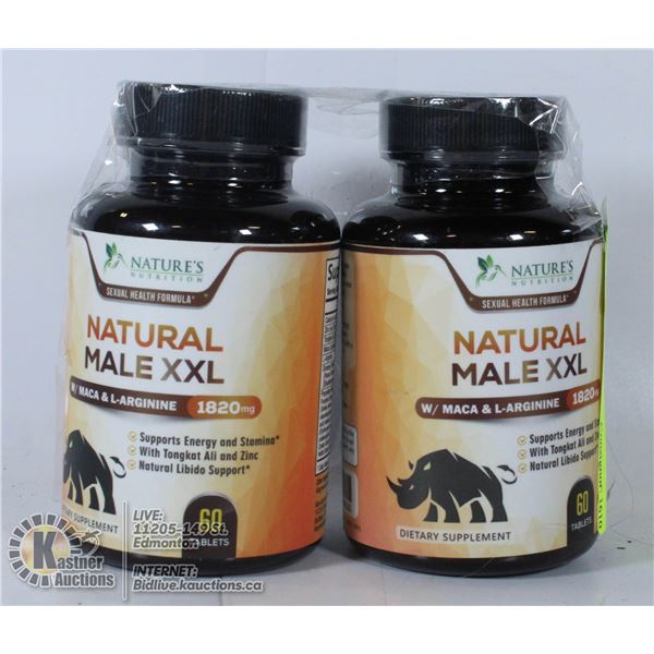 2 X NATURE'S NUTRITION NATURAL MALE XXL 1820MG