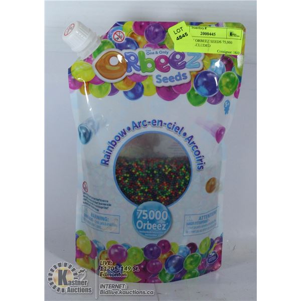 RAINBOW ORBEEZ SEEDS 75,000 ORBEEZ INCLUDED