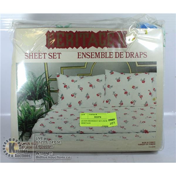 QUEEN BEDSHEET SET (NEW) HERITAGE