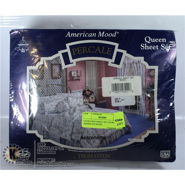 QUEEN BED SHEET SET (NEW) AMERICAN MOOD