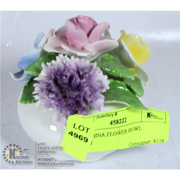 BONE CHINA FLOWER BOWL BOQUET