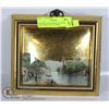 Image 1 : ANTIQUE DECOUPAGE SUNGOTT NEW YORK ART FRAMED